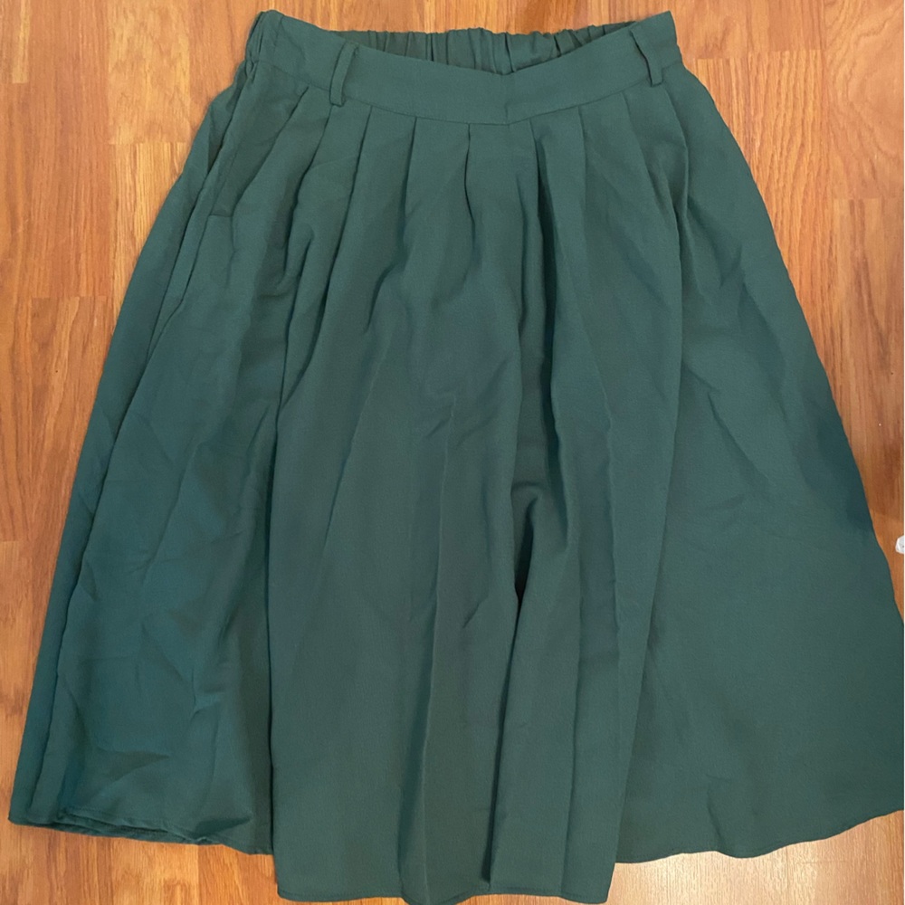 ModCloth tiger lilies skirt - green, M